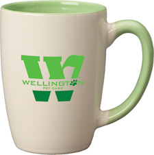 16 oz houston - mint green trim - in - white out