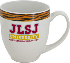 15 Oz White Bistro Tiger Design