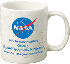 11 oz marbleized ceramic mug - white