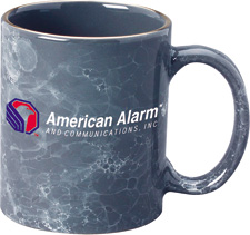 11 oz marbleized ceramic mug - dk gray