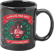 11 oz marbleized ceramic mug - black