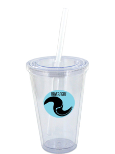 16 oz Clear Journey: Double Wall Acrylic Tumber