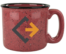 15 oz western stoneware mug - Coral