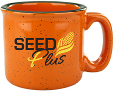 15 oz western stoneware mug - orange out & orange in