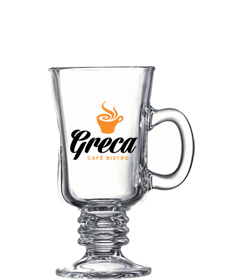 8.5 oz irish coffee custom glass mug