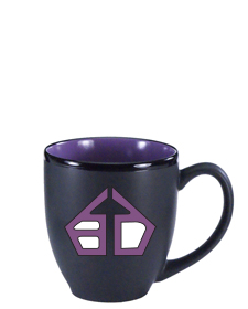 15 oz matte black out lilac in hilo bistro coffee mugs