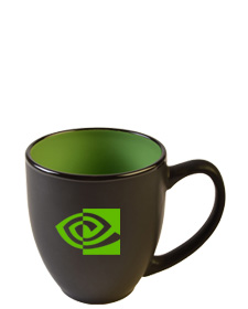 15 oz matte black out lime green in hilo bistro coffee mugs