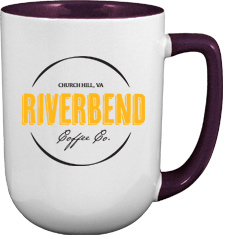 17 oz arlen coffee mugs - plum in - handle