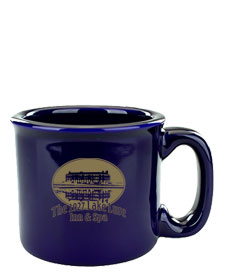 15 oz Yosemite western stoneware mug - Cobalt Blue
