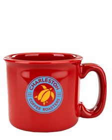 15 oz Yosemite western stoneware mug - red