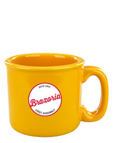 15 oz Yosemite western stoneware mug - gamboge yellow