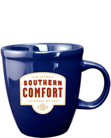 17 oz glossy vitrified mocha coffee mugs - cobalt blue