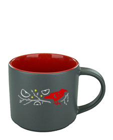16 oz Norwich Mug - Satin Gray Out/Gloss Red In