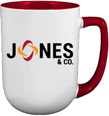 17 oz arlen coffee mugs - red in - handle