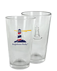 Nautical Embossed 16 oz Mixing Glass - Lighthouse