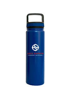700 ML Blue Satin Eugene Double Wall Vacuum Insulated Water Bottle
