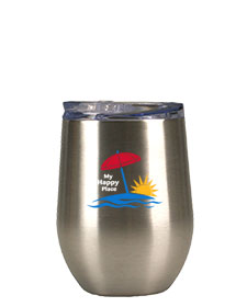 12 oz Albany Matte Satin Brushed Stainless Steel Vacuum Insulated Stemless Wine