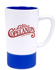 16 oz Royal Blue In White Matte Out Combo Mug with Royal Blue Silicone Sleeve