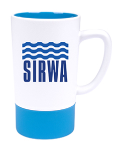 16 oz Sky Blue In White Matte Out Combo Mug with Sky Blue Silicone Sleeve
