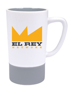 16 oz Grey In White Matte Out Combo Mug with Grey Silicone Sleeve