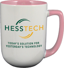17 oz arlen coffee mugs - pink in - handle