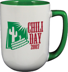 17 oz arlen coffee mugs - green in - handle
