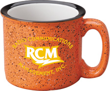 15 oz western stoneware mug - orange out