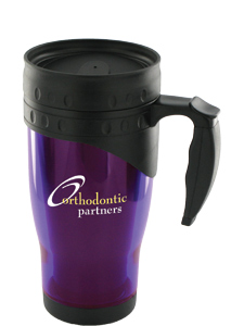 16 oz purple traveler travel mug